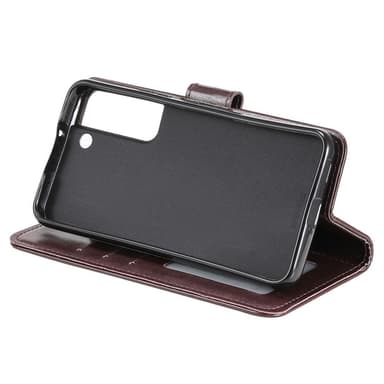 SKALO Samsung S22 Mandala Flip Cover - Mørkebrun