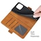 SKALO iPhone 13 Pro Max Premium Wallet Flip Cover - Lys brun