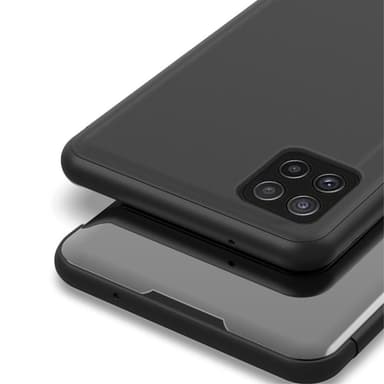 SKALO Samsung A22 5G Clear View Mirror Etui - Mørk lilla
