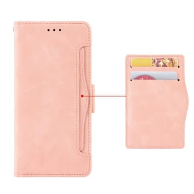 SKALO Samsung A22 5G 6-RUM Pungetaske - Pink