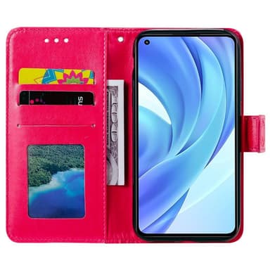 SKALO Xiaomi Mi 11 Lite Mandala Flip Cover - Cerise