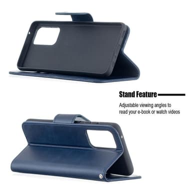 SKALO Samsung A52/A52s Flip Cover m. pung i PU-læder - Blå