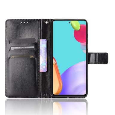 SKALO Samsung A52/A52s Crazy Horse Pungetui PU læder - Sort