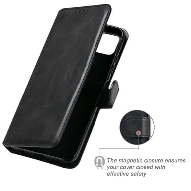 SKALO Samsung A22 5G Classic Pungetui - Sort