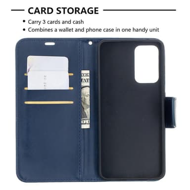 SKALO Samsung A52/A52s Flip Cover m. pung i PU-læder - Blå