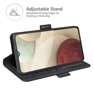 SKALO Samsung A22 5G Premium Wallet Flip Cover - Sort