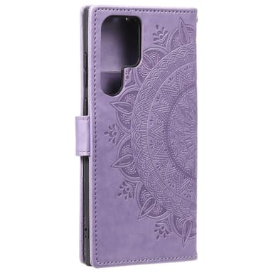 SKALO Samsung S22 Ultra Mandala Flip Cover - Lilla