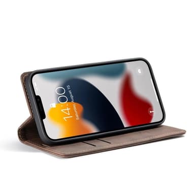 CASEME Retro tegnebog taske til iPhone 13 Pro - Kaffe