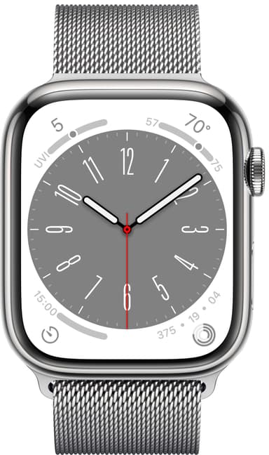 Apple Watch Series 8 45mm Cellular (silver stainless steel/silver milanese loop)