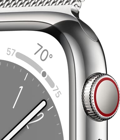 Apple Watch Series 8 45mm Cellular (silver stainless steel/silver milanese loop)