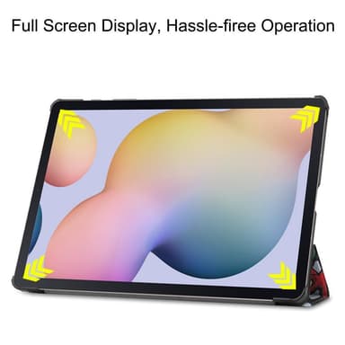 Trifoldet stativ Smart Taske til Samsung Galaxy Tab S7 Plus/S8+ - Graffiti