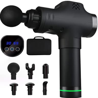 Massagepistol til professionel massage 6 gear Sort