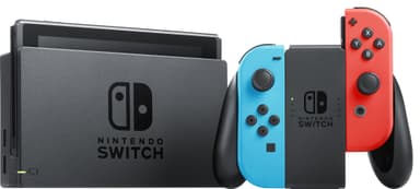 Nintendo Switch spillekonsol 2022 med neon Joy-Con controllers