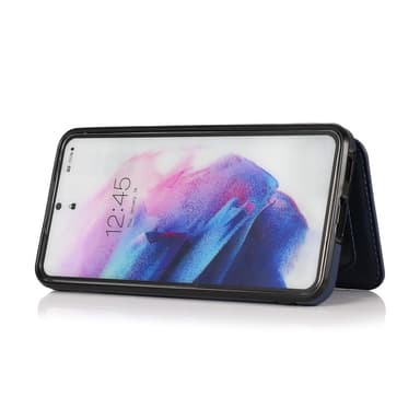 SKALO Samsung S21 FE PU-læder Cover med Pung - Blå