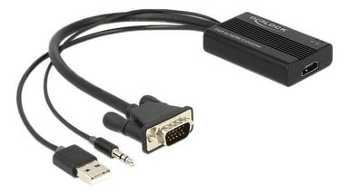 Delock VGA to HDMI Adapter with Audio Elgiganten