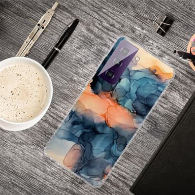 SKALO Samsung S21 FE Marmor TPU-cover - #4