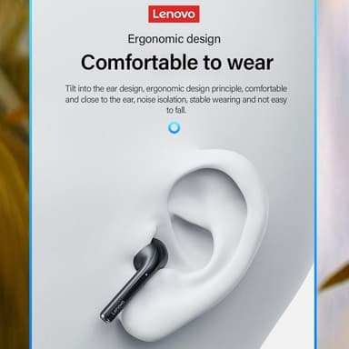 LENOVO LP50 Bluetooth-hovedtelefon BT5.0 ENC støjreduktion HiFi hvid