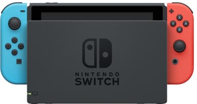 Nintendo Switch spillekonsol 2022 med neon Joy-Con controllers