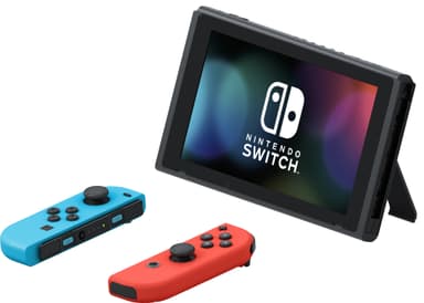 Nintendo Switch spillekonsol 2022 med neon Joy-Con controllers