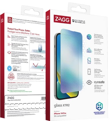 ZAGG InvisibleShield iPhone 14 Pro Skærmbeskytter Glass XTR2