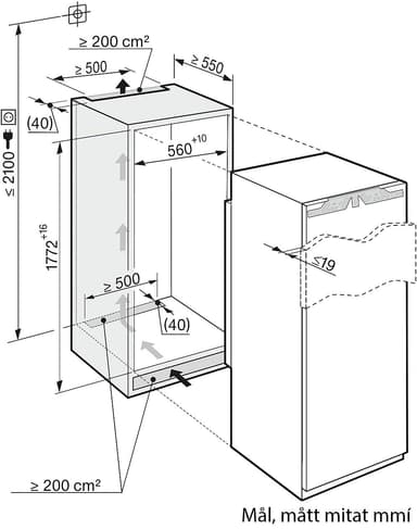 Miele køleskab K 37222 ID (177.2 cm)
