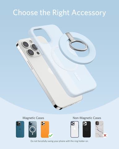 Anker Mag-Go magnetisk telefongreb (blåt)