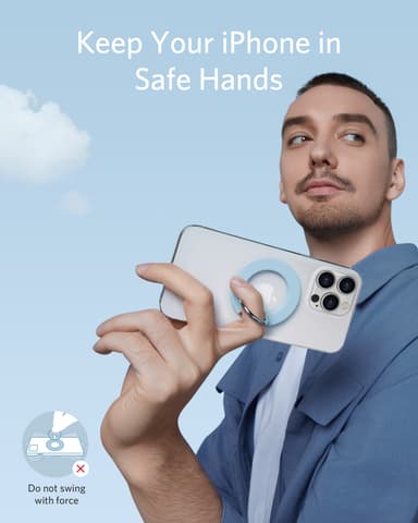 Anker Mag-Go magnetisk telefongreb (blåt)