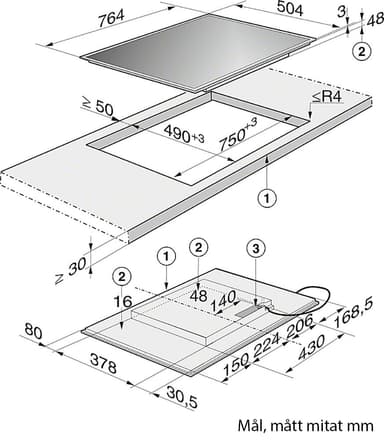Miele induktionskogeplade KM 6118