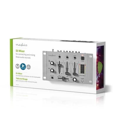 DJ-mixer | 3 stereokanaler | Crossfader | Talkover-funktion