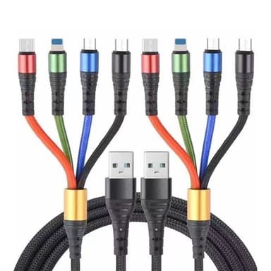 USB-kabel USB till MicroUSB+Lightning+USB typ-C 1,2m