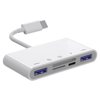 5i1 USB-C till SD, TF, USB-C och 2xUSB-A
