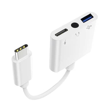 USB Hubb - USB Typ C till USB typ-C, 3,5mm och USB