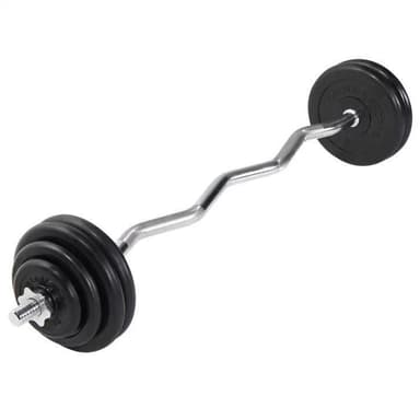 Gorilla Sports Curl bar Gummi - 35 kg