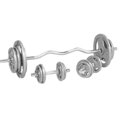Gorilla Sports Curlstang Håndvægte Trigrip Støbejern - 70 kg