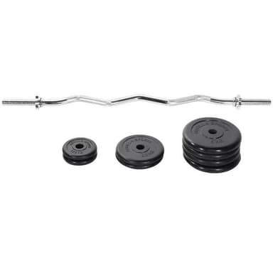 Gorilla Sports Curl bar Gummi - 35 kg