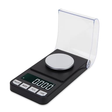 Batteridrevet digitalvægt 50 g / 0,001 g Sort