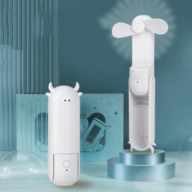 Håndholdt Mini Fan Calf Style USB Opladning ABS Hvid 3-Piece
