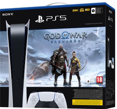 PlayStation 5 Digital Edition + God of War Ragnarök pakke