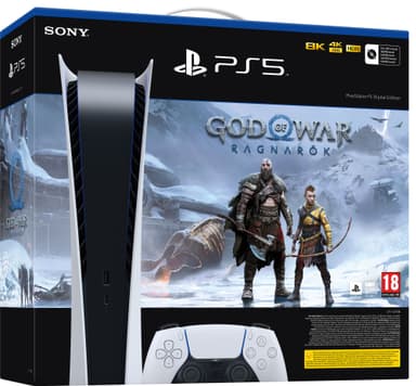 PlayStation 5 Digital Edition + God of War Ragnarök pakke