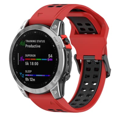 Ur armbånd Rød 22 mm Garmin Fenix 7/7 Solar/6 GPS/6 Sapphire GPS/Forerunner 955/COROS VERTIX