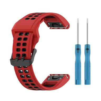 Ur armbånd Rød 22 mm Garmin Fenix 7/7 Solar/6 GPS/6 Sapphire GPS/Forerunner 955/COROS VERTIX