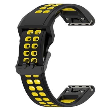 Urrem silikone Gul 22 mm Garmin Fenix 7/7 Solar/6 GPS/6 Sapphire GPS/Forerunner 955/COROS VERTIX