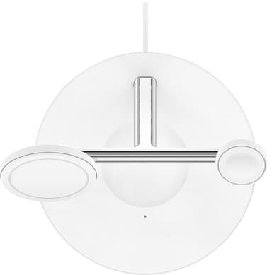 Belkin BoostCharge Pro 3-i-1 trådløs oplader med adapter (hvid)