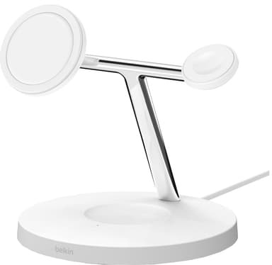Belkin BoostCharge Pro 3-i-1 trådløs oplader (hvid)