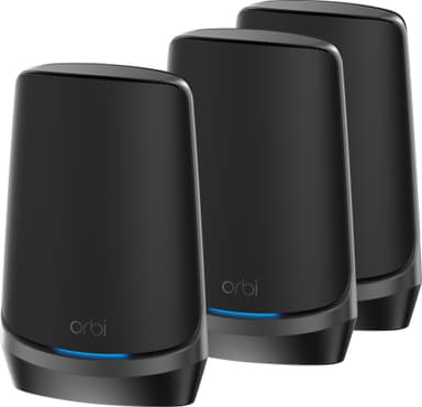 Netgear Orbi RBKE963B AX11000 quad-band mesh WiFi 6E 3-pak (sort)