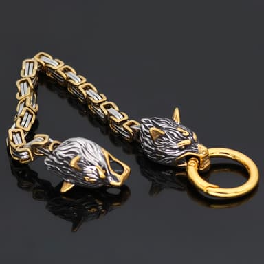 besværlige kunstner kompensere Viking smykke armbånd med Fenris wolf rustfrit stål MultiColor | Elgiganten
