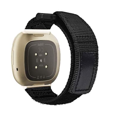 INF Urbånd med krog og løkke til Fitbit Versa 3 Sort