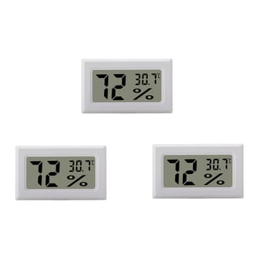 INF Mini Digital Termometer Hygrometer 3-Pak Hvid