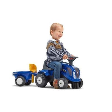 Falk Traktor med trailer, rive og skovl FALK Baby New Holland