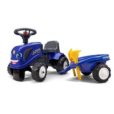 Falk Traktor med trailer, rive og skovl FALK Baby New Holland